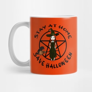 Stay at Home Save Halloween Cheeky Witch Mug